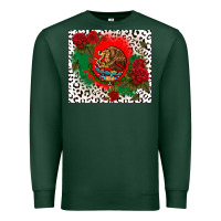 Sports Green mexican flag and roses Premium Sweatshirt - CTS Tumbler Store