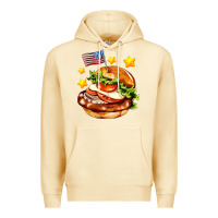 Pina Colada american flag and hamburger Premium Hoodie - AdoDesignShop