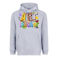 Heather Grey art teacher Heavyweight Hoodie - texasbilliewilder