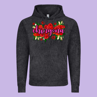 Chingona With Roses Vintage Hoodie Designed By Adodesignshop