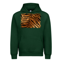 Forest Green handdrawn tiger pattern background Urban Hoodie - BarkalooDesign