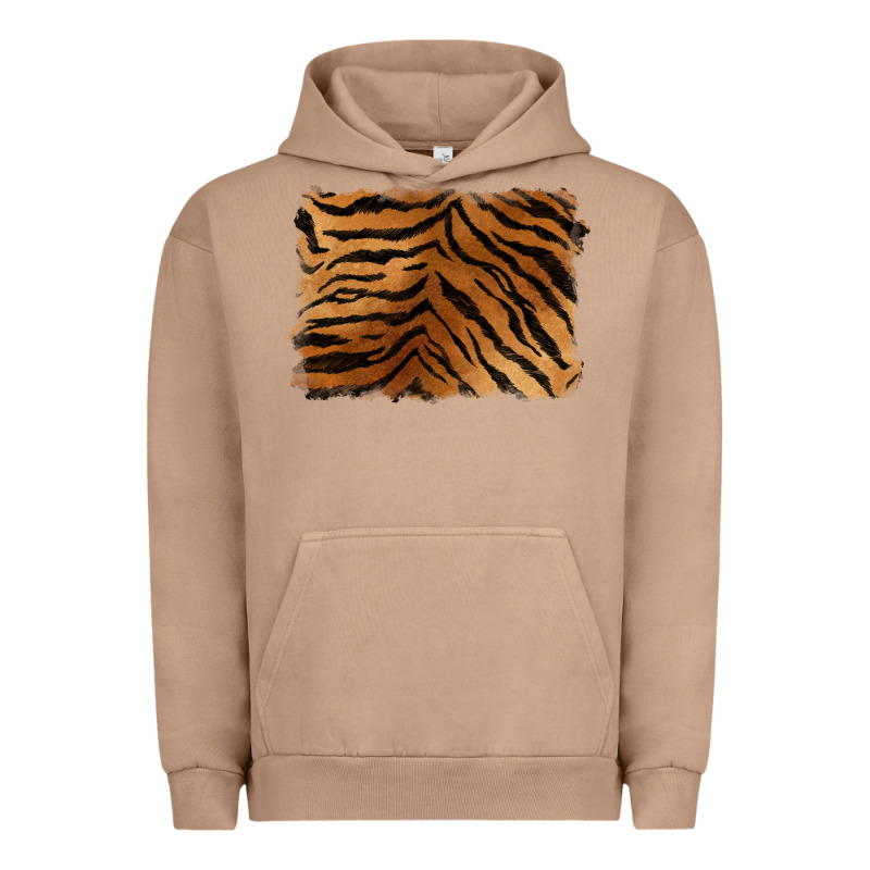 Handdrawn Tiger Pattern Background Urban Hoodie by BarkalooDesign | Teevron