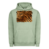 Pigment Oil Green handdrawn tiger pattern background Urban Hoodie - BarkalooDesign