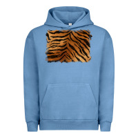 Pigment Pebble Blue handdrawn tiger pattern background Urban Hoodie - BarkalooDesign