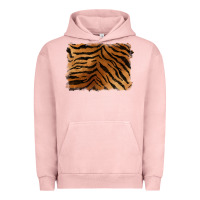 Pigment Salmon handdrawn tiger pattern background Urban Hoodie - BarkalooDesign