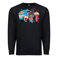 Black usa coffee cups Premium Sweatshirt - Zillion Design Studio