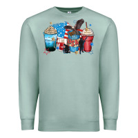 Seafoam usa coffee cups Premium Sweatshirt - Zillion Design Studio
