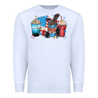 White usa coffee cups Premium Sweatshirt - Zillion Design Studio