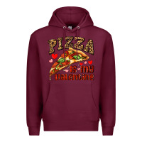Burgundy pizza is my valentine Premium Hoodie - AdoDesignShop