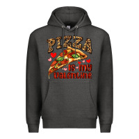 Charcoal Heather pizza is my valentine Premium Hoodie - AdoDesignShop