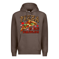 Coffee pizza is my valentine Premium Hoodie - AdoDesignShop