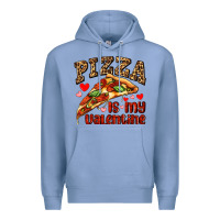 Colony Blue pizza is my valentine Premium Hoodie - AdoDesignShop