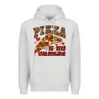 Dove Grey pizza is my valentine Premium Hoodie - AdoDesignShop