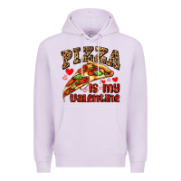 Lilac pizza is my valentine Premium Hoodie - AdoDesignShop