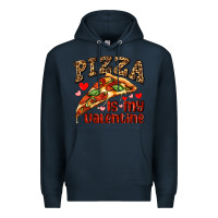 Navy pizza is my valentine Premium Hoodie - AdoDesignShop