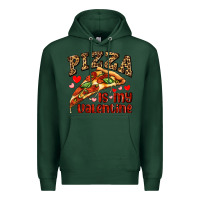 Sports Green pizza is my valentine Premium Hoodie - AdoDesignShop