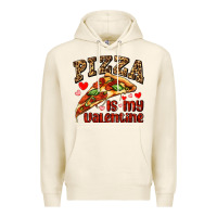 Tofu pizza is my valentine Premium Hoodie - AdoDesignShop