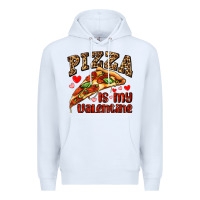 White pizza is my valentine Premium Hoodie - AdoDesignShop