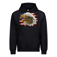 Black American Flag Eagle Urban Hoodie - LillyAllenDesigns