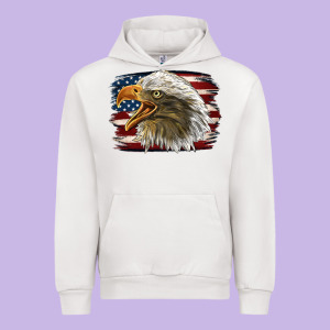American Flag Eagle Urban Hoodie Designed By Lillyallendesigns
