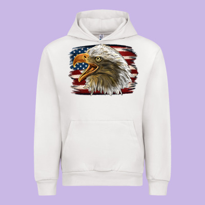 American Flag Eagle Urban Hoodie Designed By Lillyallendesigns