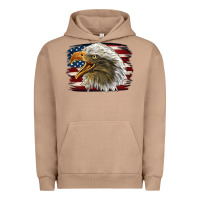 Pigment Burro American Flag Eagle Urban Hoodie - LillyAllenDesigns