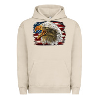 Pigment French Oak American Flag Eagle Urban Hoodie - LillyAllenDesigns