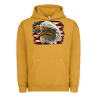 Pigment Peanut Butter American Flag Eagle Urban Hoodie - LillyAllenDesigns