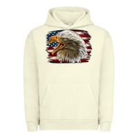 Pigment Pistachio American Flag Eagle Urban Hoodie - LillyAllenDesigns