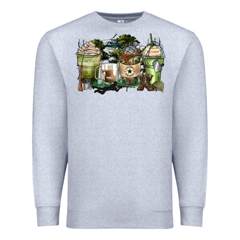 Veteran Coffee Cups Premium Sweatshirt by Zillion Design Studio | Teevron