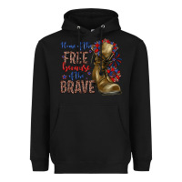 Black home of the free because of the brave Heavyweight Hoodie - Zillion Design Studio