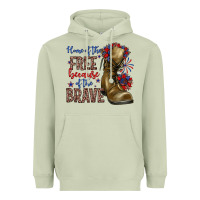 Matcha home of the free because of the brave Heavyweight Hoodie - Zillion Design Studio