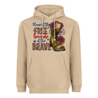 Mushroom home of the free because of the brave Heavyweight Hoodie - Zillion Design Studio