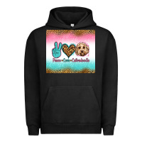 Pigment Black peace love labradoodle Urban Hoodie - Jasminsmagicworld