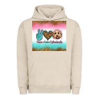 Pigment French Oak peace love labradoodle Urban Hoodie - Jasminsmagicworld