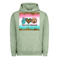 Pigment Oil Green peace love labradoodle Urban Hoodie - Jasminsmagicworld