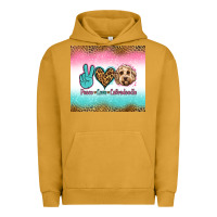 Pigment Peanut Butter peace love labradoodle Urban Hoodie - Jasminsmagicworld