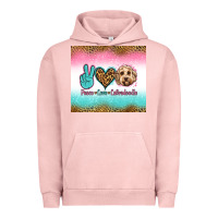 Pigment Salmon peace love labradoodle Urban Hoodie - Jasminsmagicworld