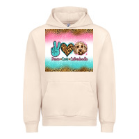 Sandshell peace love labradoodle Urban Hoodie - Jasminsmagicworld