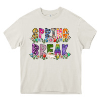 Cream SPRING BREAK Heavy Core Tee - CowhideDigitalArt