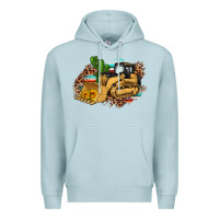 Blue Mist bulldozer leopard cactus sunflower Premium Hoodie - Artiststas