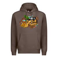 Coffee bulldozer leopard cactus sunflower Premium Hoodie - Artiststas