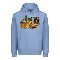 Colony Blue bulldozer leopard cactus sunflower Premium Hoodie - Artiststas