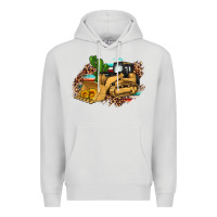 Dove Grey bulldozer leopard cactus sunflower Premium Hoodie - Artiststas