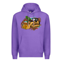 Purple bulldozer leopard cactus sunflower Premium Hoodie - Artiststas