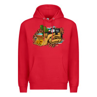 Red bulldozer leopard cactus sunflower Premium Hoodie - Artiststas