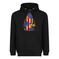 Black American flag sunflower arrowhead Heavyweight Hoodie - Zillion Design Studio