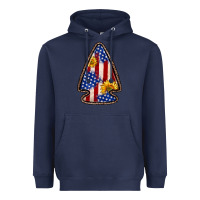 Navy American flag sunflower arrowhead Heavyweight Hoodie - Zillion Design Studio