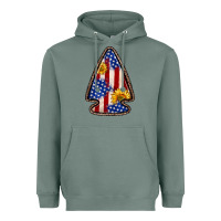 Sage American flag sunflower arrowhead Heavyweight Hoodie - Zillion Design Studio