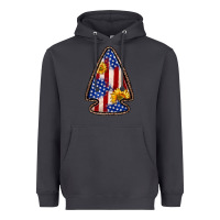 Smoke American flag sunflower arrowhead Heavyweight Hoodie - Zillion Design Studio